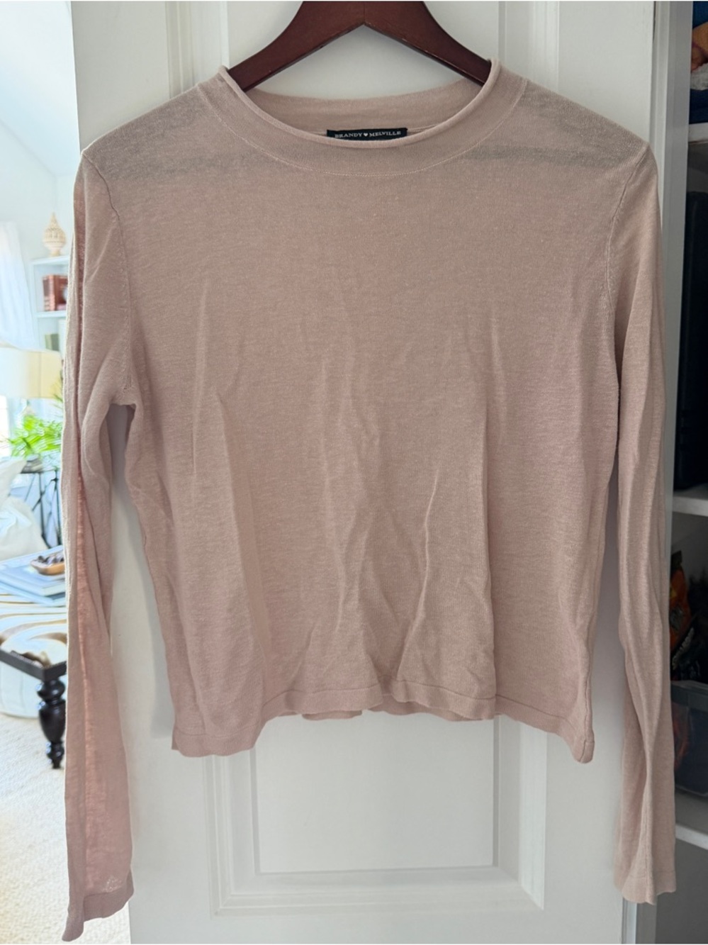 Brandy Melville Soft Light Pink Long Sleeve Sweater. OS.